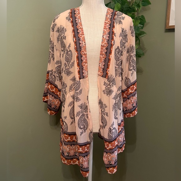 Bohemian Paisley Pattern Cardigan - Picture 1 of 7